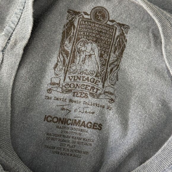 David Bowie Shirt Men Large XL Terry Oneill Graphic Tshirt Vintage Concert Tees - Picture 7 of 9